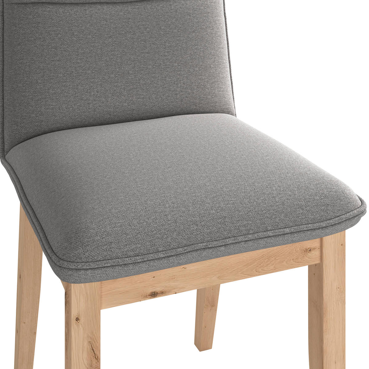 STUHL   Webstoff  Dunkelgrau  - Eichefarben/Dunkelgrau, KONVENTIONELL, Holz/Textil (47/91/44cm) - P & B