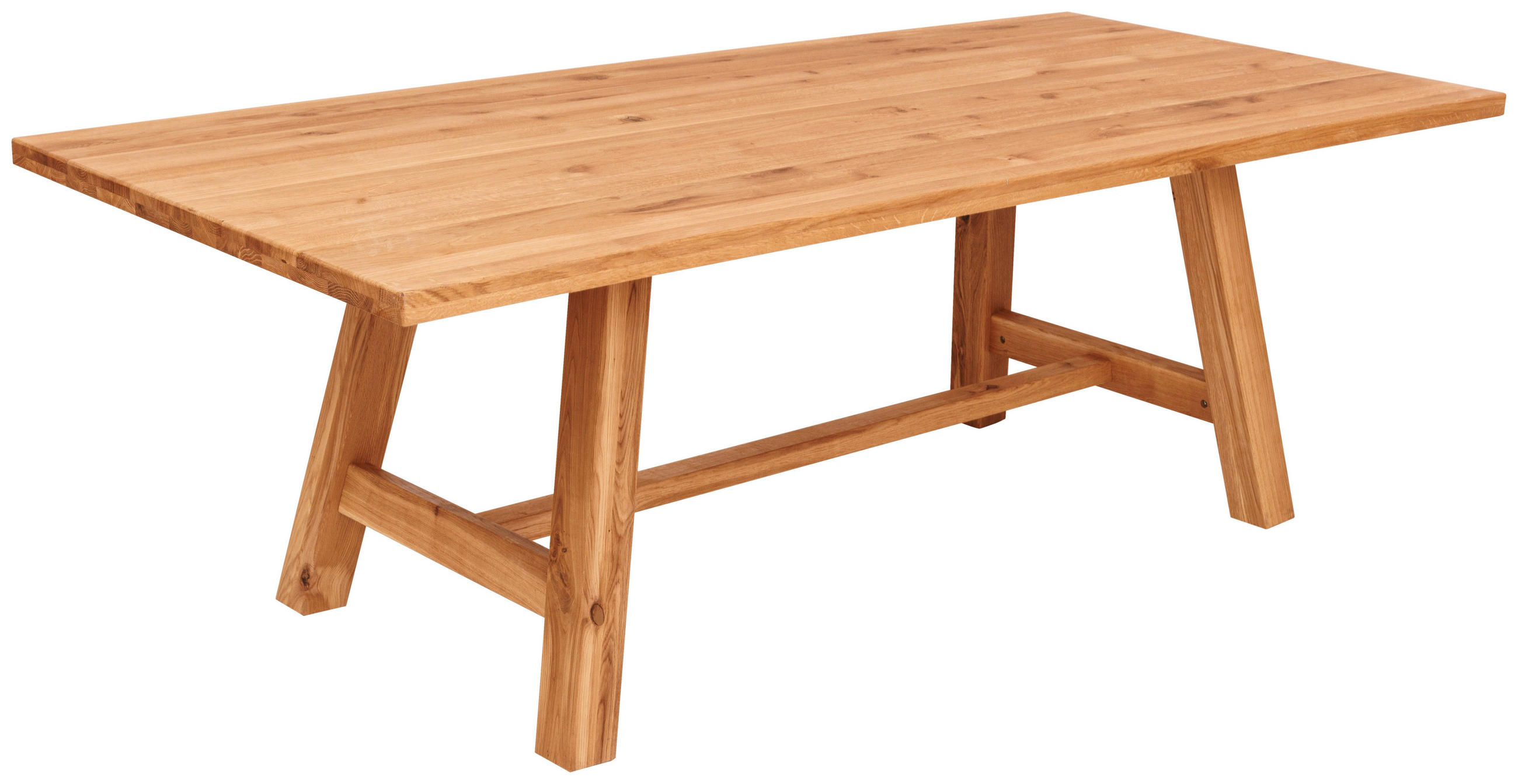 ESSTISCH 220/100/75 cm Echtholz  Holz rechteckig Wildeiche  - Wildeiche, ROMANTIK / LANDHAUS, Holz (220/100/75cm) - Linea Natura