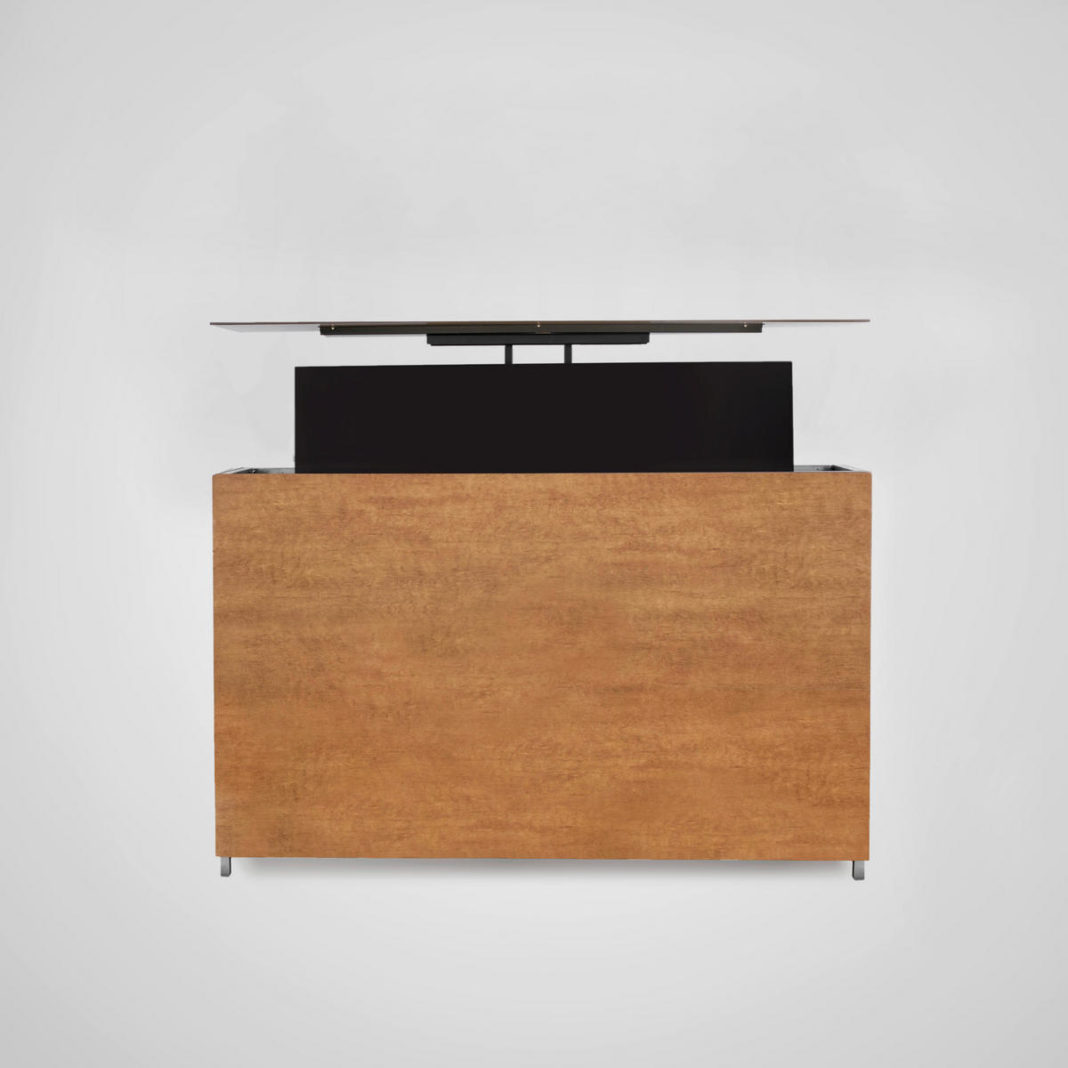 TV-ELEMENT - Edelstahlfarben/Eichefarben, Basics, Holzwerkstoff/Metall (159/100/34cm) - Modante