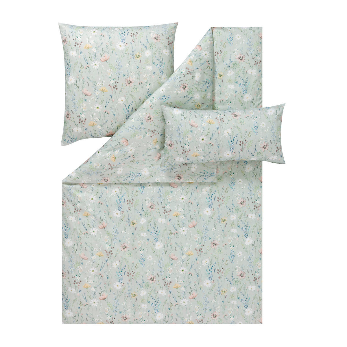 BETTWÄSCHE Atelier Makosatin 135/200 cm  - Grün, Design, Textil (135/200cm) - Estella