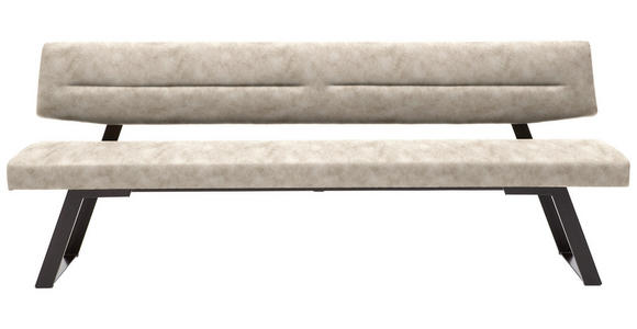 SITZBANK 150/85/58 cm in Naturfarben - Schwarz/Naturfarben, Design, Textil/Metall (150/85/58cm) - Dieter Knoll