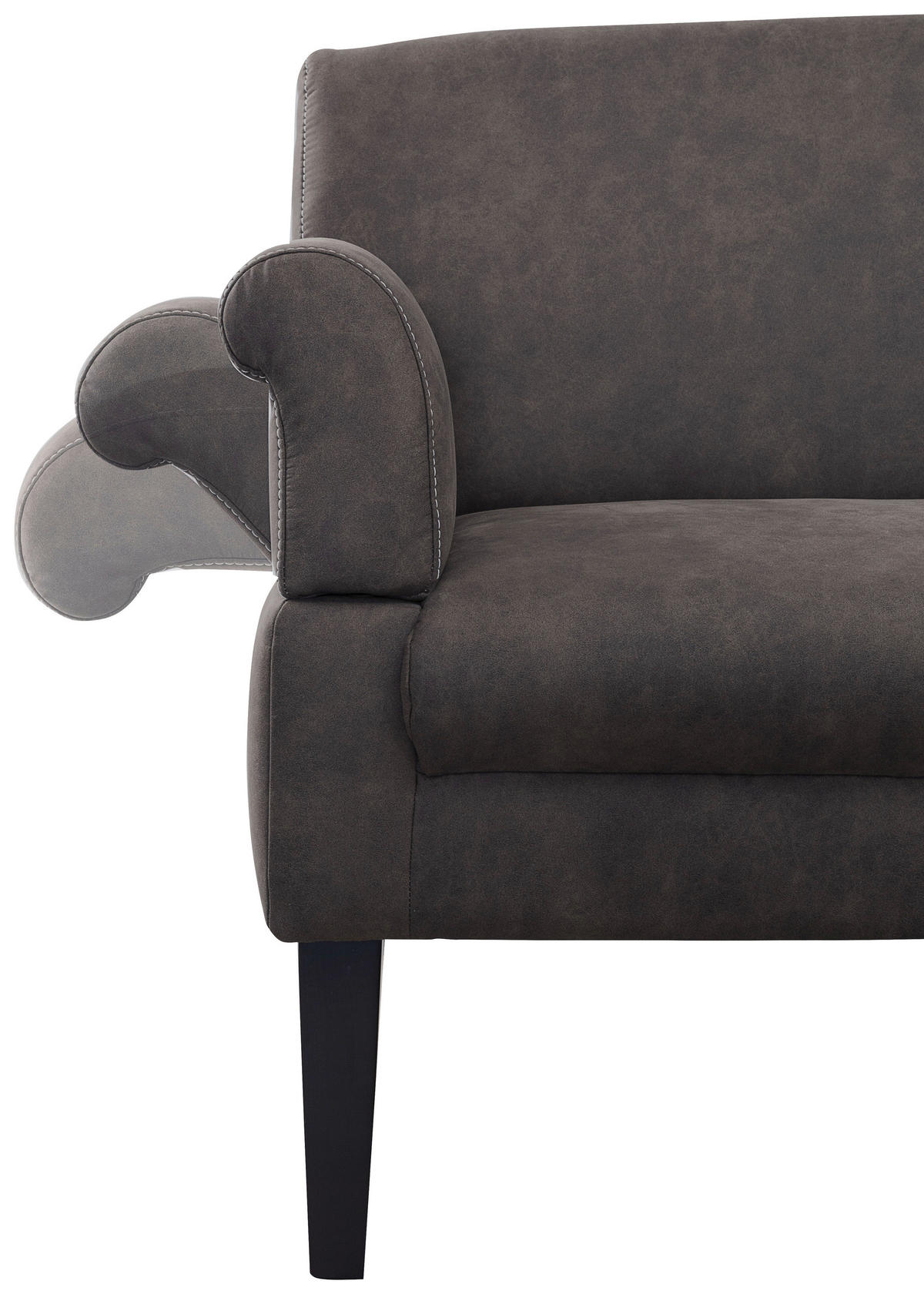 2-SITZER-SOFA Mikrofaser Anthrazit  - Anthrazit/Beige, KONVENTIONELL, Holz/Textil (152/97/78cm) - Sit & More