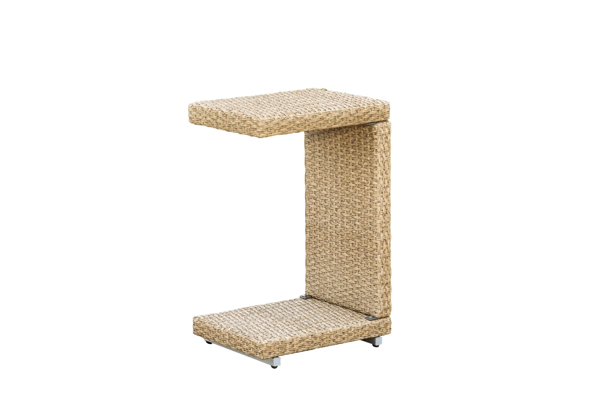 GARTENBEISTELLTISCH Metall, Kunststoff  - Naturfarben, ROMANTIK / LANDHAUS, Kunststoff/Metall (33/64/42cm) - Gardenson