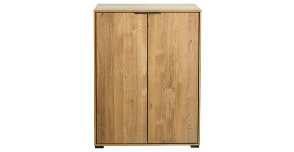 AKTENSCHRANK Eiche furniert, massiv Eichefarben  - Eichefarben, Natur, Holz/Holzwerkstoff (73/97/40cm) - Linea Natura