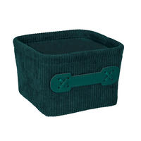 AUFBEWAHRUNGSKÖRBCHEN     - Dunkelgrün, Basics, Textil (14/9/14cm) - Wenko