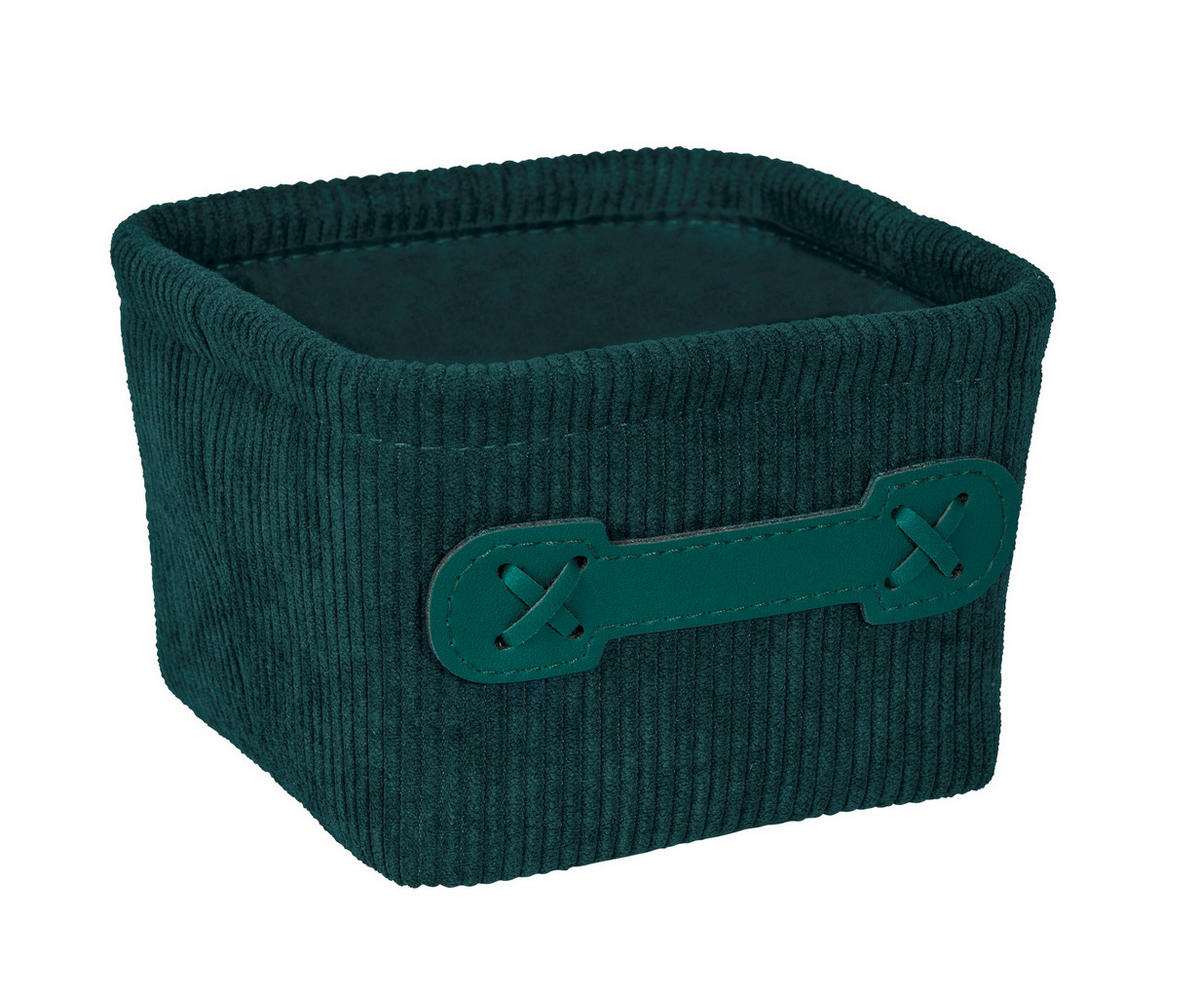AUFBEWAHRUNGSKÖRBCHEN     - Dunkelgrün, Basics, Textil (14/9/14cm) - Wenko