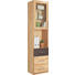 REGAL in Braun, Erlefarben - Chromfarben/Erlefarben, Natur, Glas/Holz (50/213/41cm) - Linea Natura REGAL in Braun, Erlefarben - Chromfarben/Erlefarben, Natur, Glas/Holz (50/213/41cm) - Linea Natura