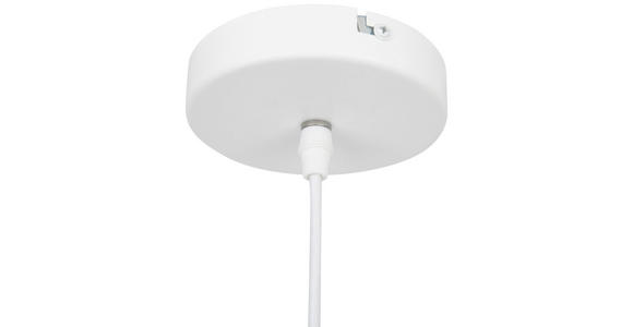 HÄNGELEUCHTE 50/122,5 cm  - Weiß, Trend, Textil/Metall (50/122,5cm) - Novel