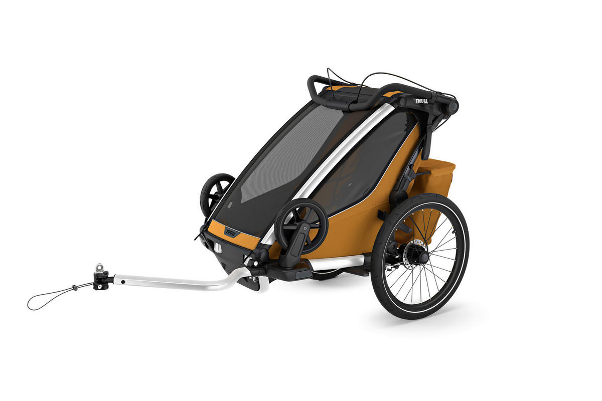FAHRRADANHÄNGER   Chariot Sport2 sngle  - Dunkelgelb, Basics, Textil/Metall (88/37/59cm) - Thule