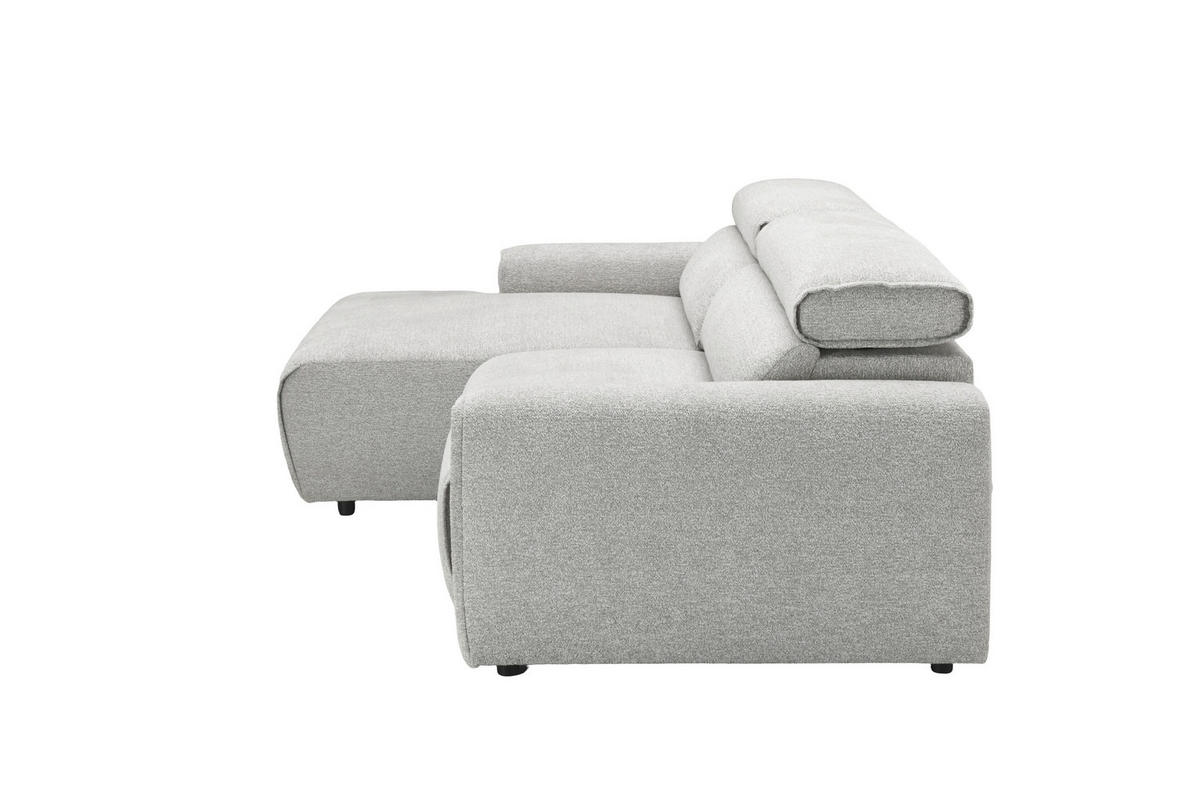 ECKSOFA  Chenille Beige  - Beige/Schwarz, Design, Kunststoff/Textil (160/258cm) - Livetastic