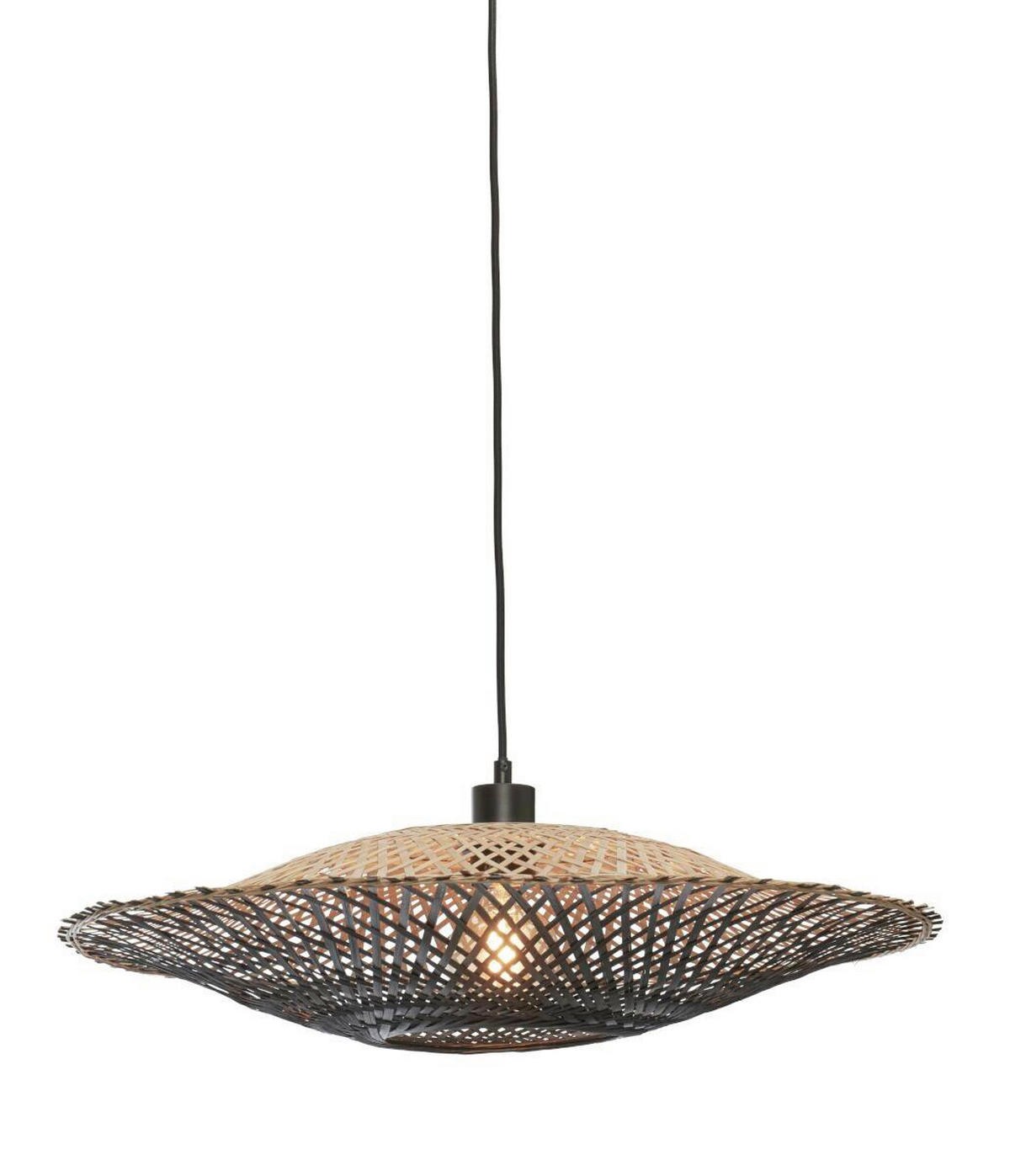 ZÁVĚSNÉ SVÍTIDLO, 60/60/15 cm  - černá/přírodní barvy, Trend (60/60/15cm) - Good & Mojo