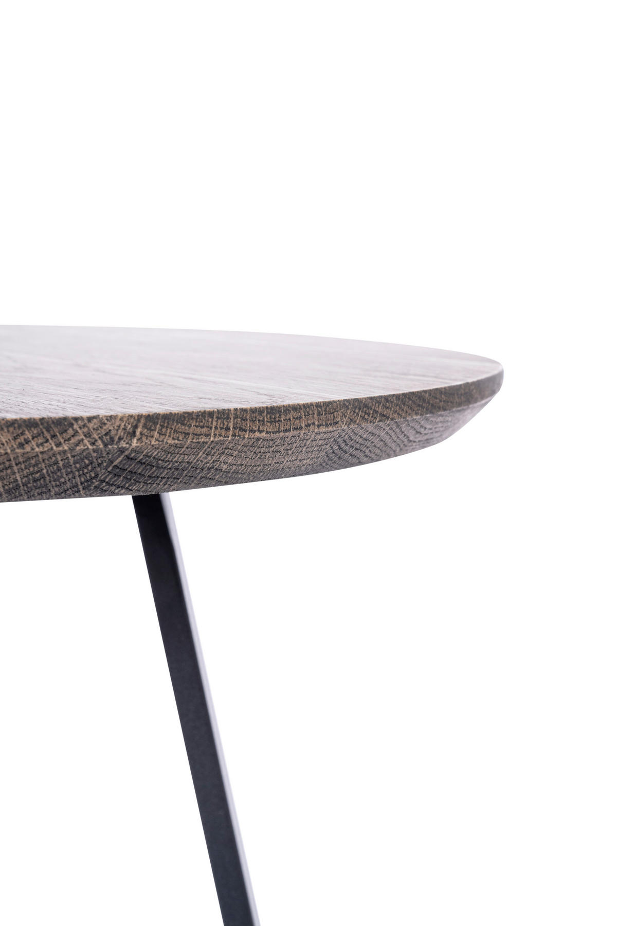 BEISTELLTISCH in Holz, Metall  - Eiche dunkel/Schwarz, Natur, Holz/Metall (40/55cm)