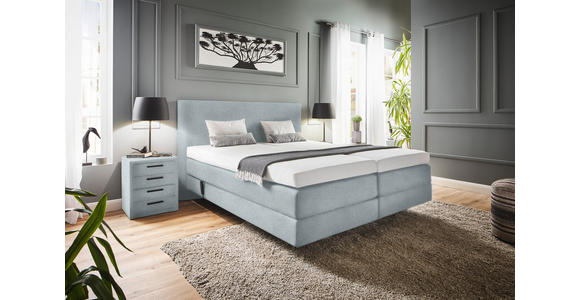 BOXSPRINGBETT 160/200 cm  in Hellgrau  - Hellgrau, KONVENTIONELL, Holz/Textil (160/200cm) - Dieter Knoll