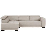 ECKSOFA Greige Struktur  - Greige/Schwarz, Design, Kunststoff/Textil (205/284cm) - Xora