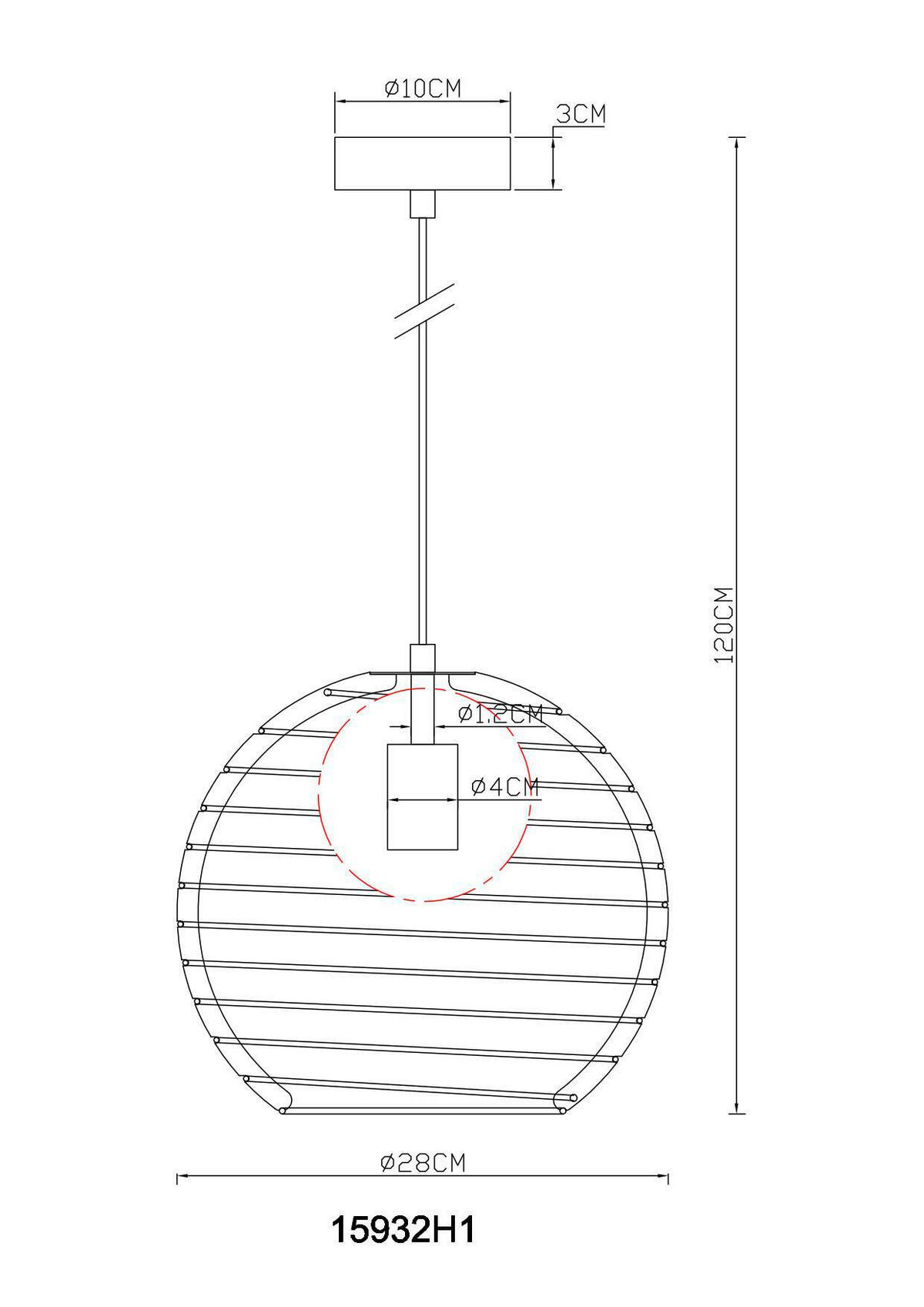 HÄNGELEUCHTE 28/120 cm  - Chromfarben/Weiß, Basics, Kunststoff/Metall (28/120cm) - Globo