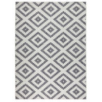 OUTDOORTEPPICH für Terrasse und Balkon 160/230 cm Twin Creme, Grau  - Creme/Grau, Basics, Kunststoff (160/230cm) - Hanse Home