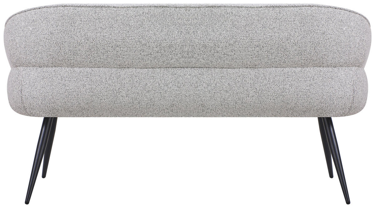 SITZBANK 150/82/62 cm Webstoff Grau, Schwarz  - Schwarz/Grau, MODERN, Textil/Metall (150/82/62cm) - Livetastic