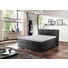 BOXSPRINGBETT "PRINZ" Lederlook 140/200 cm INKL. - Silberfarben/Schwarz, Design, Holzwerkstoff/Textil (140/200cm) - Novel