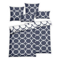 Bettwäsche 2er Set 4-teilig Renforcé 135/200 cm  - Blau, Design, Textil (135/200cm) - Florella