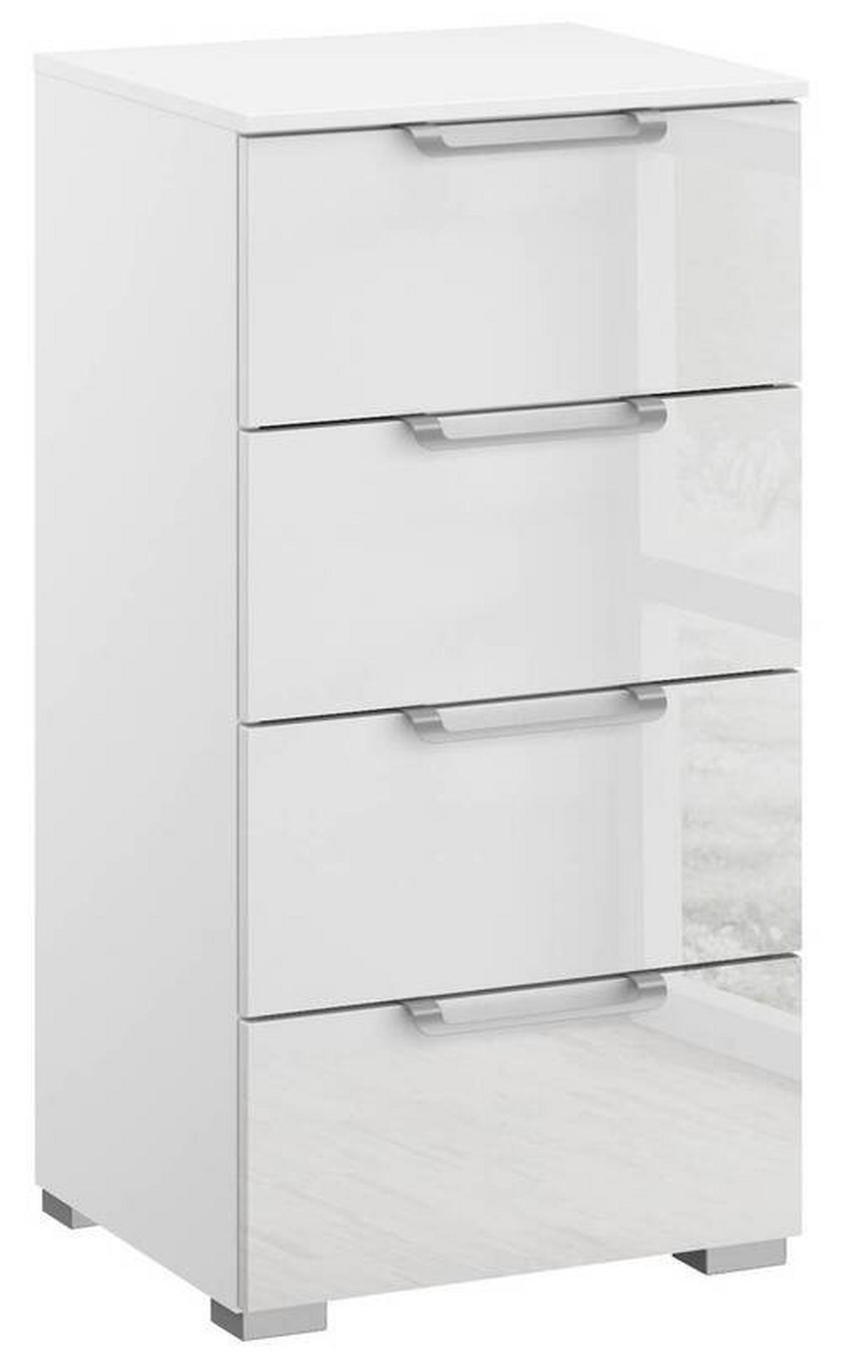 KOMMODE  in 40/81/42 cm  - Klar/Silberfarben, Design, Glas/Holzwerkstoff (40/81/42cm) - Novel