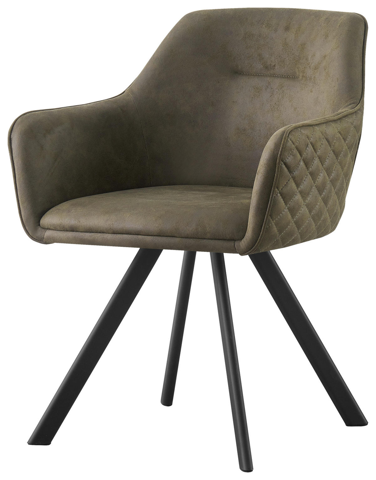ŽIDLE S PODRUČKAMI, železo, mikrovlákno, zelená, černá - černá/zelená, Design, kov/textil (58,5/78,5/60cm) - Hom`in