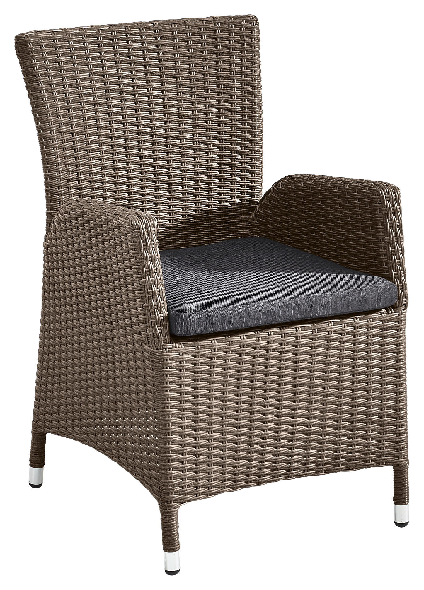 GARTENSESSEL Aluminium Grau, Schwarz  - Schwarz/Grau, LIFESTYLE, Kunststoff/Textil (57/90/60cm) - Ambia Garden