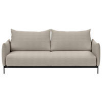 SCHLAFSOFA Flachgewebe Greige  - Greige/Schwarz, Design, Textil/Metall (225/94/110cm) - Innovation