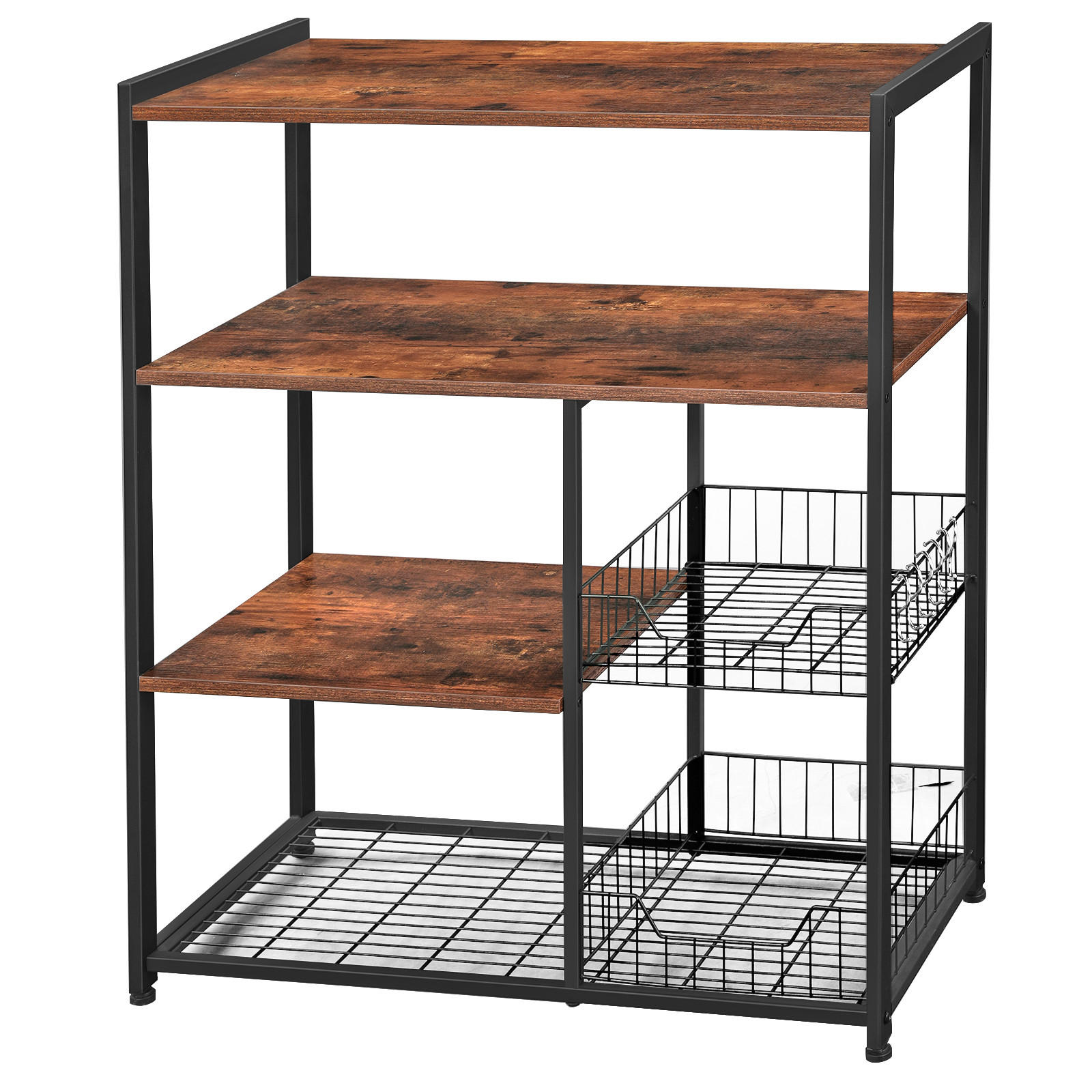 REGAL  80/35/95 cm Braun, Schwarz  - Schwarz/Braun, Trend, Holzwerkstoff/Metall (80/35/95cm) - MID.YOU
