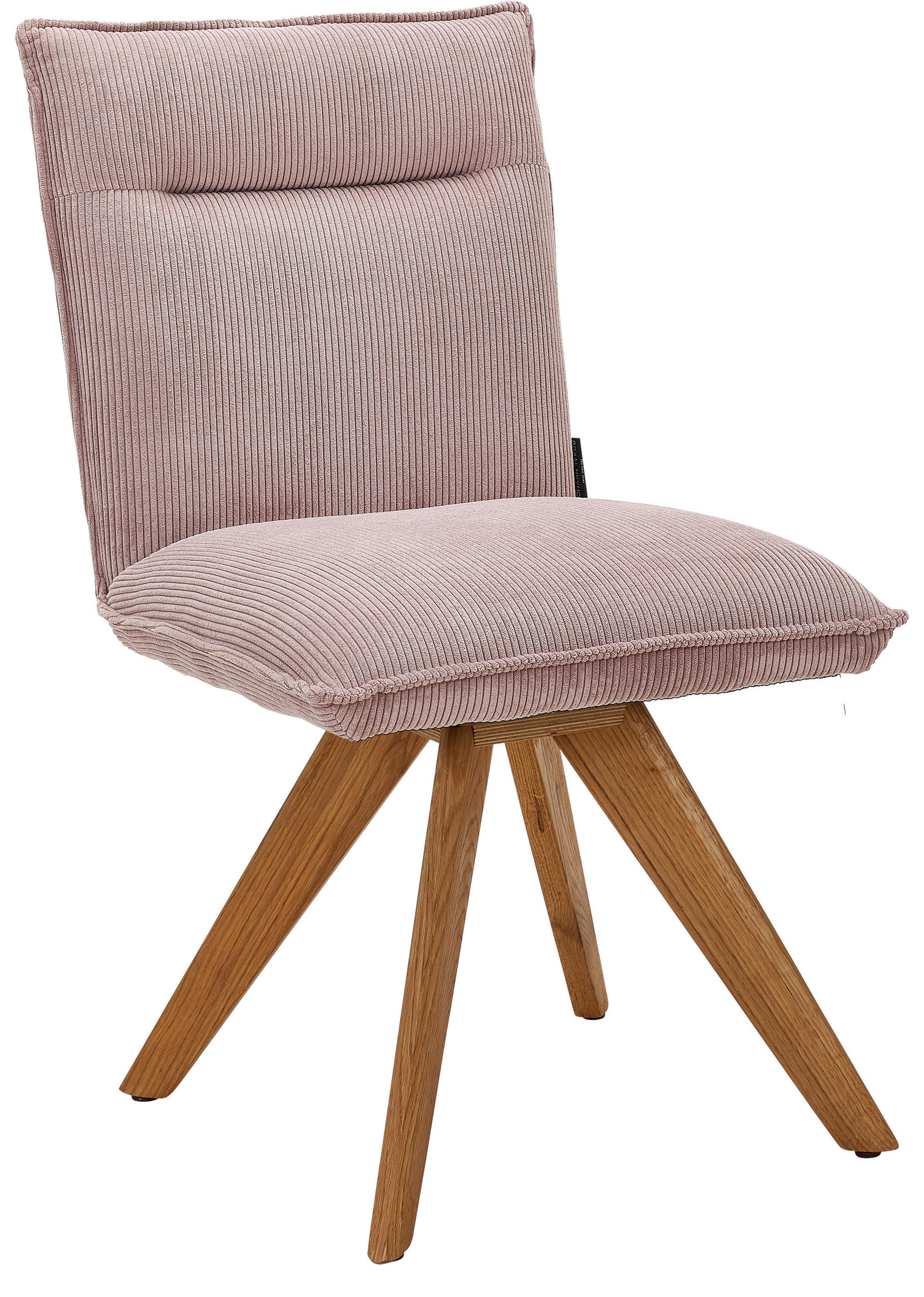 STUHL in Holz, Textil Altrosa  - Wildeiche/Altrosa, Design, Holz/Textil (47/87/62cm) - Johann Jakob