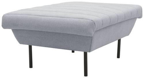 HOCKER in Textil Grau, Hellblau  - Schwarz/Grau, Design, Textil/Metall (70/45/70cm) - LOOKS by W.Joop