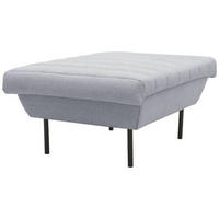 HOCKER Grau, Hellblau  - Schwarz/Grau, Design, Textil/Metall (70/45/70cm) - LOOKS by W.Joop