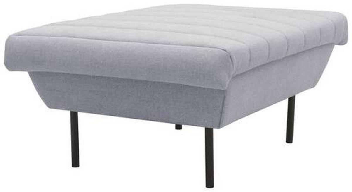 HOCKER Grau, Hellblau  - Schwarz/Grau, Design, Textil/Metall (70/45/70cm) - LOOKS by W.Joop