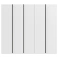 DREHTÜRENSCHRANK 251/223/61 cm,  in Weiß, 5-türig  - Graphitfarben/Weiß, Basics, Holzwerkstoff/Metall (251/223/61cm) - Novel