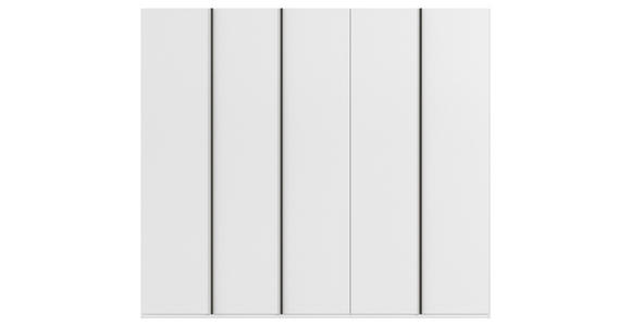 DREHTÜRENSCHRANK 251/223/61 cm,  in Weiß, 5-türig  - Graphitfarben/Weiß, Basics, Holzwerkstoff/Metall (251/223/61cm) - Novel