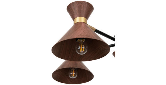 HÄNGELEUCHTE 68,5/120,5 cm  - Walnussfarben, Trend, Metall (68,5/120,5cm) - Novel