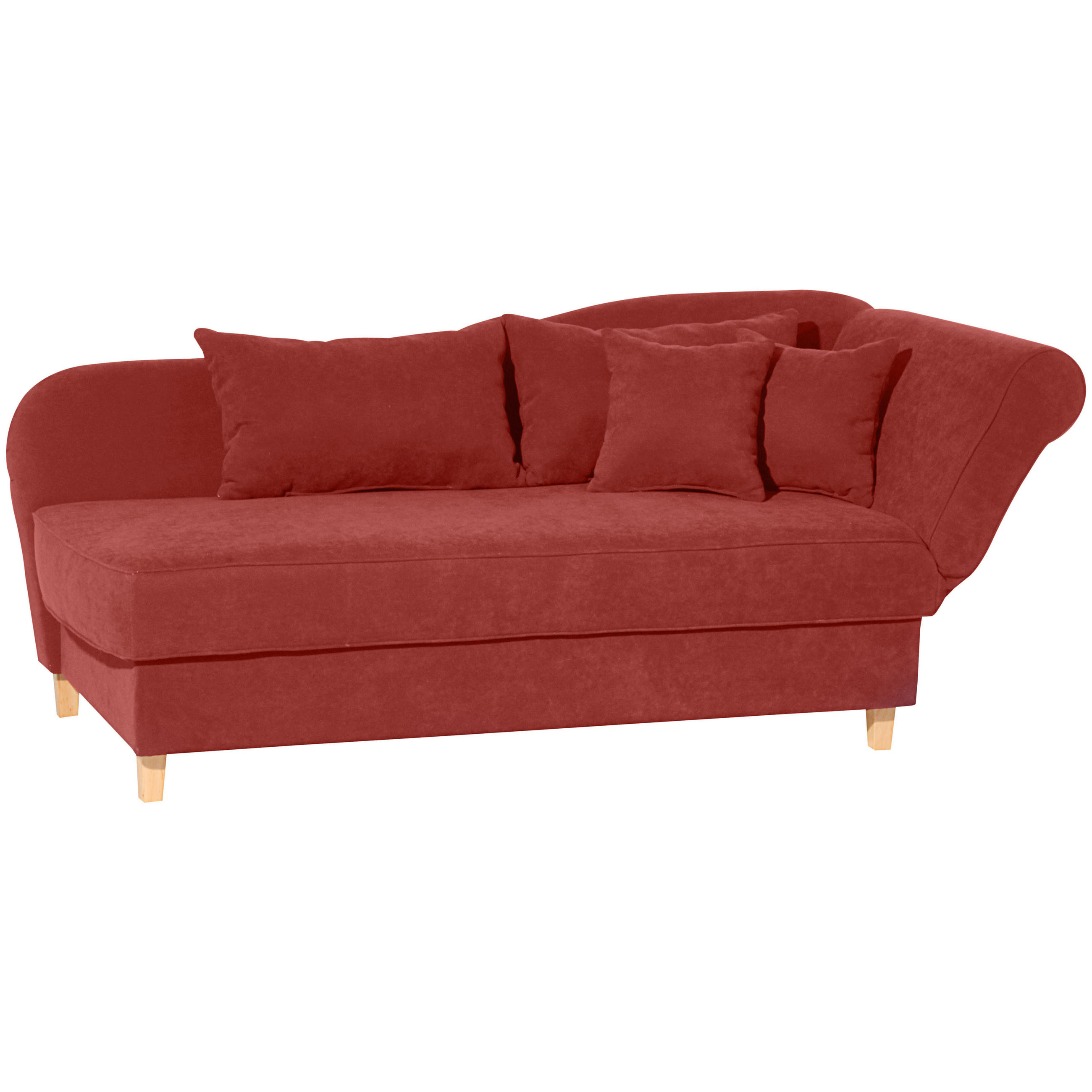 RÉCAMIERE in Velours Terracotta  - Buchefarben/Terracotta, Design, Holz/Textil (190/88/82cm) - Max Winzer