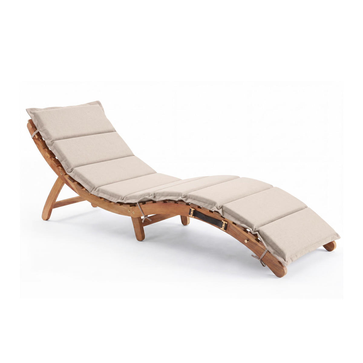 GARTENLIEGE 170/55/54 cm  - Beige/Akaziefarben, Natur, Holz/Kunststoff (170/55/54cm) - Ambia Garden