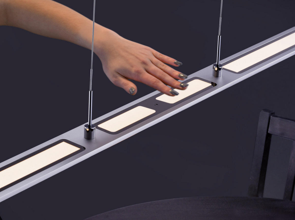 LED-HÄNGELEUCHTE 100/7/160 cm  - Alufarben, Trend, Metall (100/7/160cm) - Paul Neuhaus
