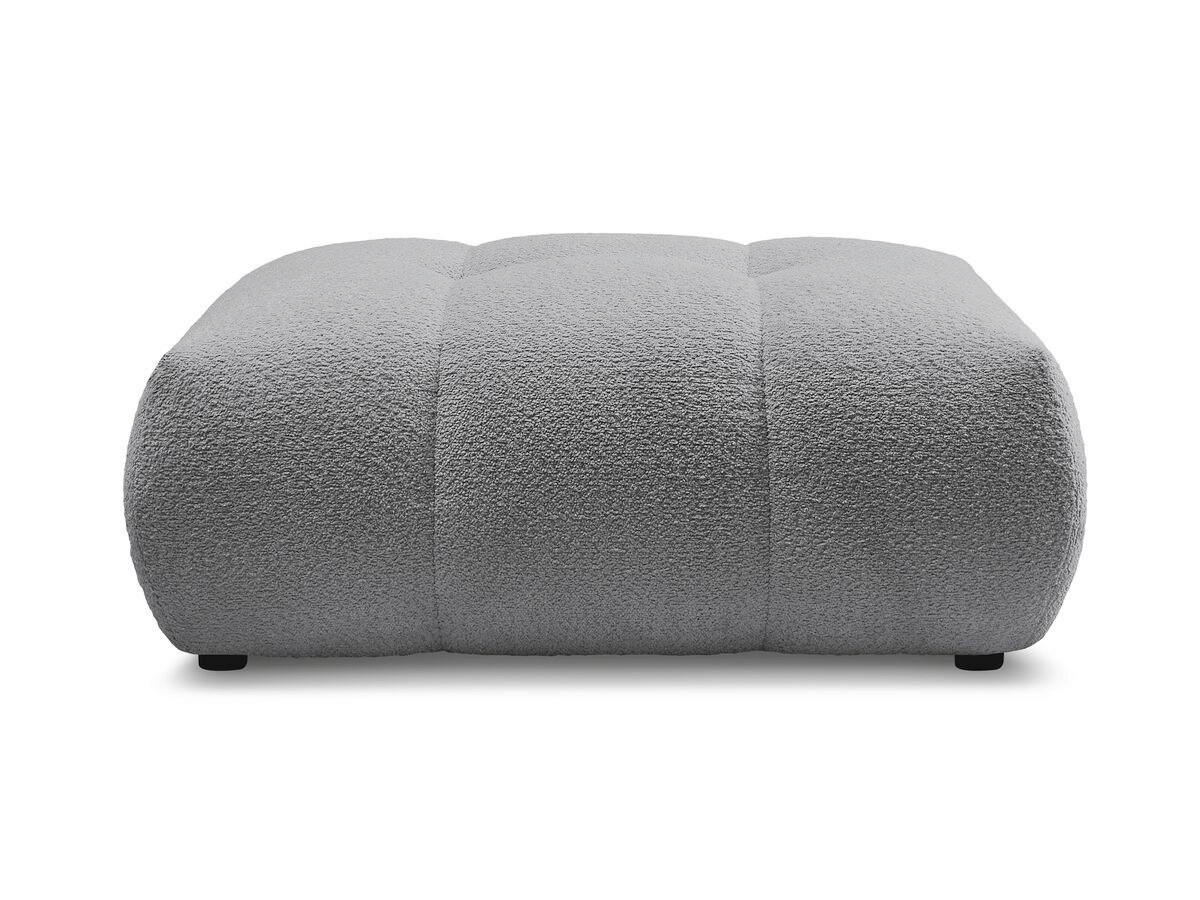 HOCKER FUJI  Bouclé Dunkelgrau  - Dunkelgrau/Schwarz, MODERN, Kunststoff/Textil (112/44/80cm)
