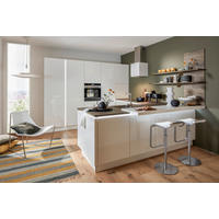 Bucătărie La Comandă   - alb/culoare lemn stejar, Design, material pe bază de lemn - Dieter Knoll