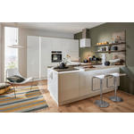 EINBAUKÜCHE   - Eichefarben/Weiß, Design, Holzwerkstoff - Dieter Knoll