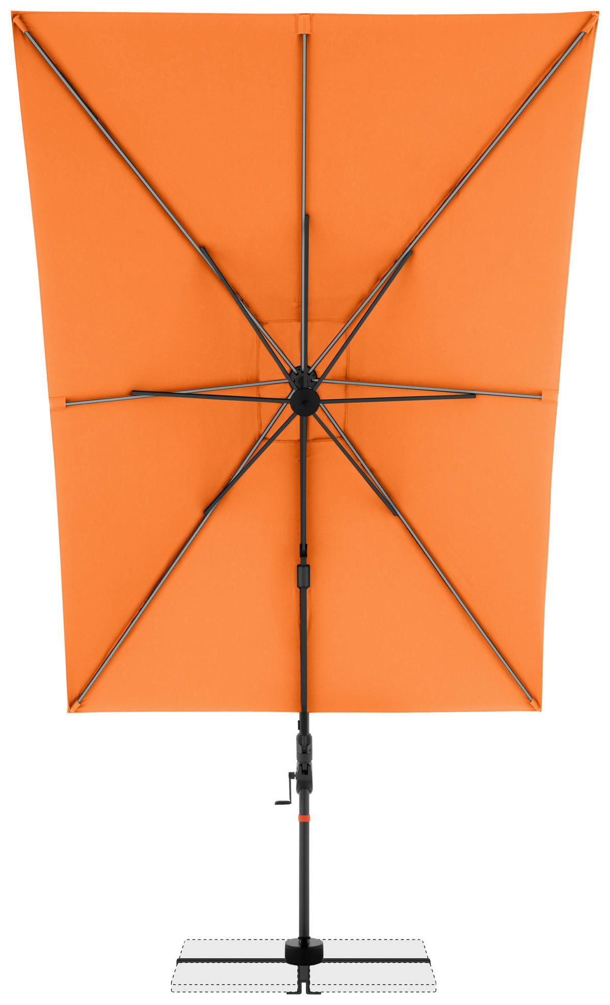 FÜGGŐ NAPERNYŐ  300/220 cm  - narancs/ezüstszínű, Basics, textil/fém (300/220cm) - KNIRPS