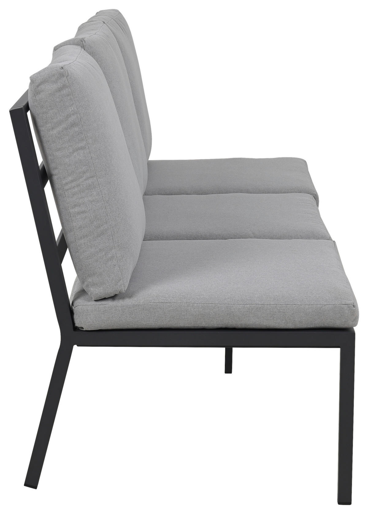 GARTENSET Webstoff Eisen  - Grau, Design, Textil/Metall (165/77/84cm) - Ambia Garden