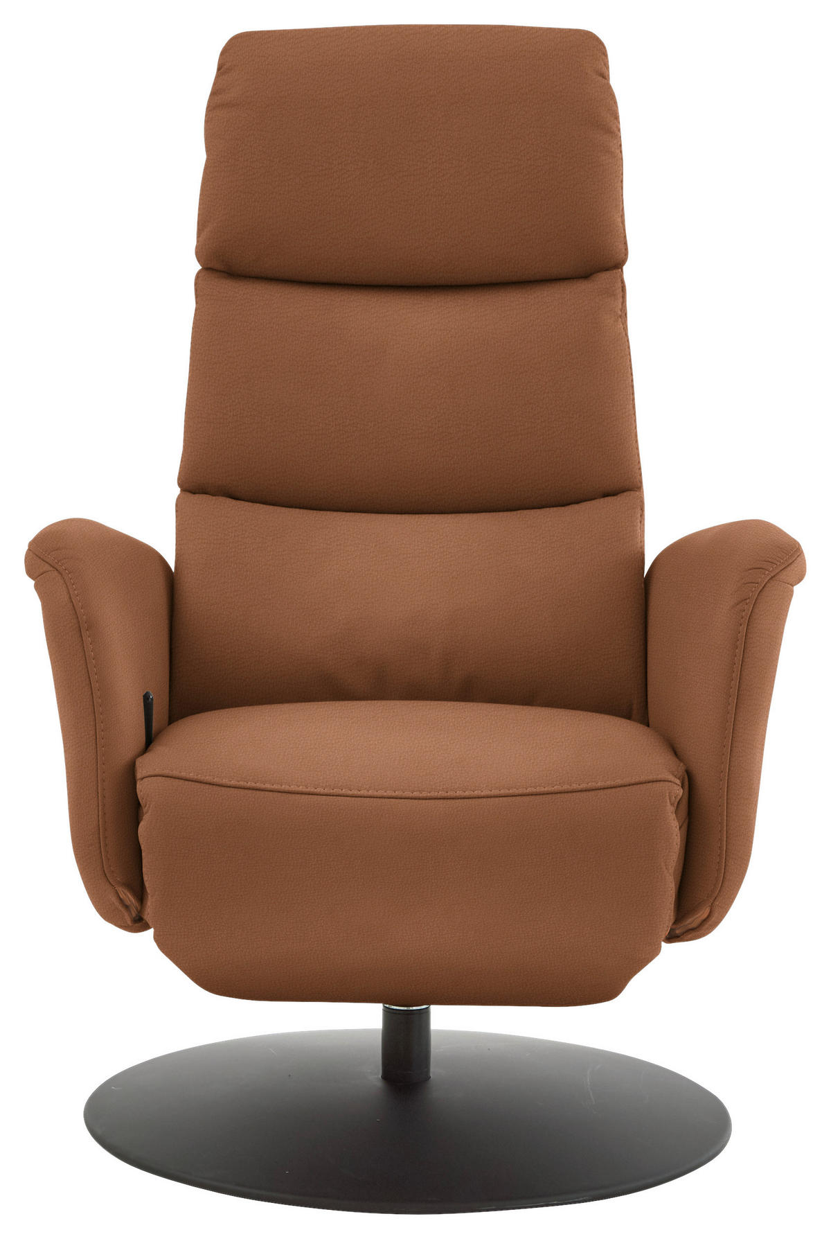 RELAXSESSEL in Leder Cognac  - Cognac/Schwarz, Design, Leder/Metall (76/108/86cm) - Dieter Knoll