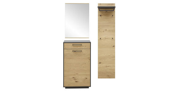 GARDEROBE 115/193/37 cm  - Eichefarben/Anthrazit, Design, Holz (115/193/37cm) - Dieter Knoll