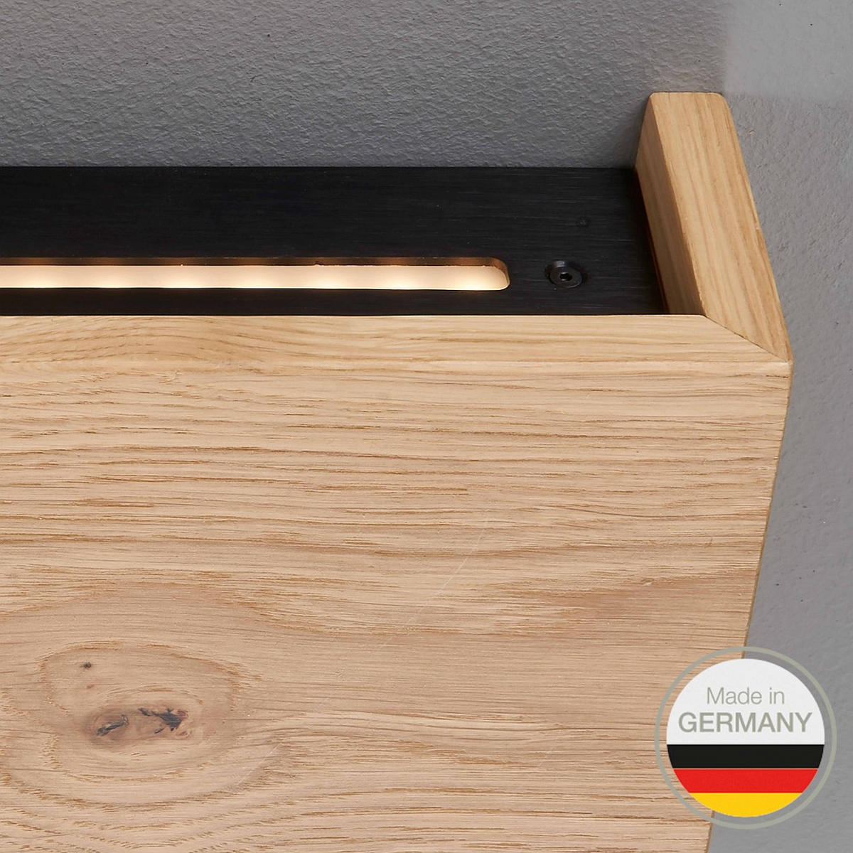 LED-WANDLEUCHTE 654   - Wildeiche, Natur, Holz (15/48/10cm) - Ambiente