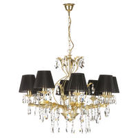 LESTENEC  4669 KAREN   80/80/105 cm         E14 - zlate barve/črna, Design, kovina/tekstil (80/80/105cm)