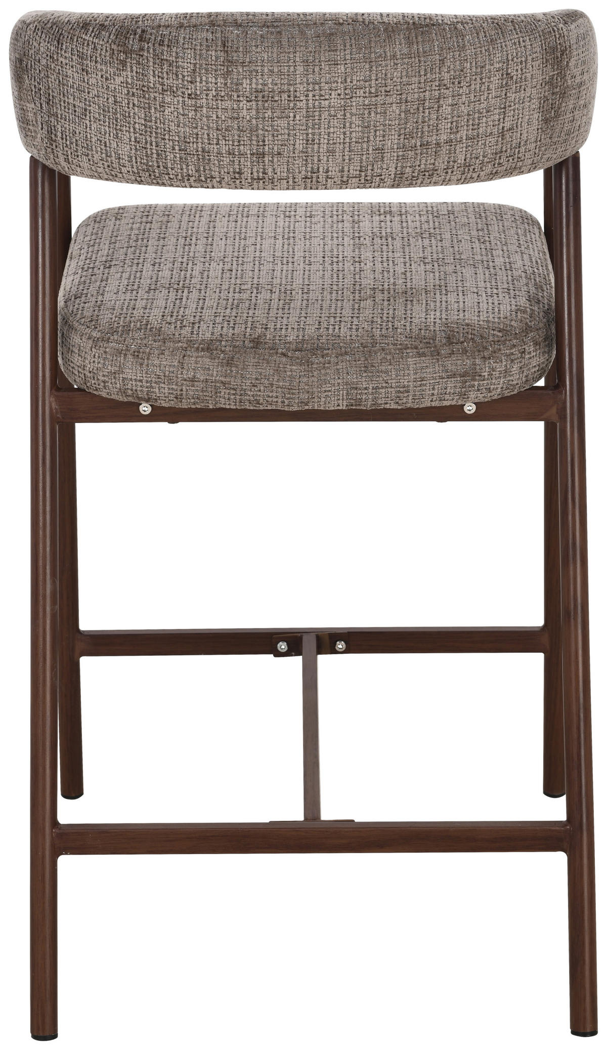 BARHOCKER in Braun, Walnussfarben  - Walnussfarben/Braun, MODERN, Holz/Textil (53/93/55cm) - Livetastic