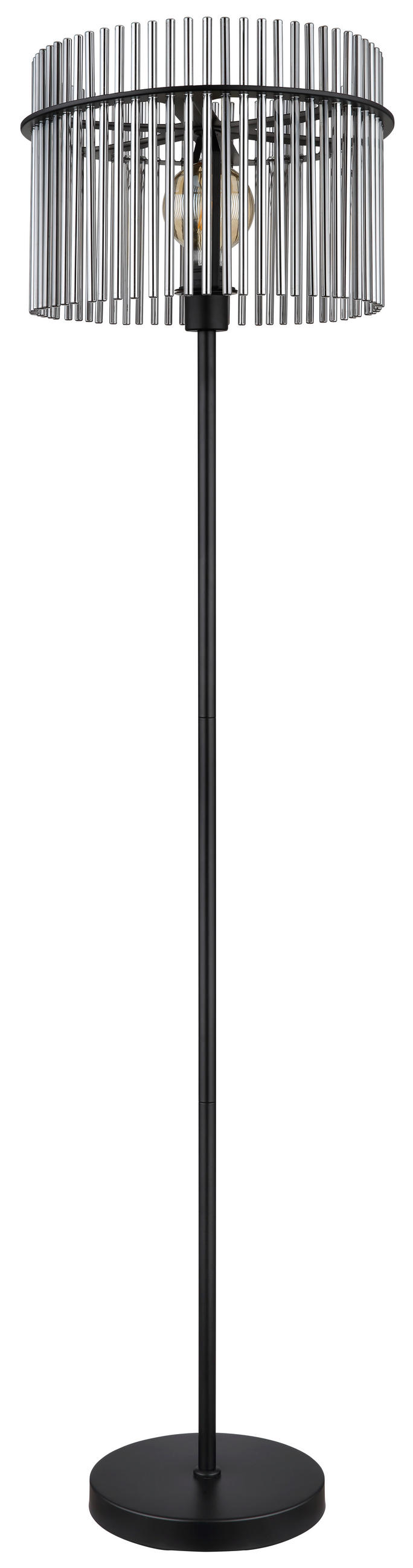 STEHLEUCHTE 38/152 cm    - Schwarz, Design, Glas/Metall (38/152cm) - Globo