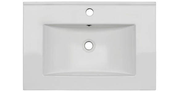WASCHBECKEN 61/17/47 cm  - Weiß, Basics, Keramik (61/17/47cm) - Linea Natura